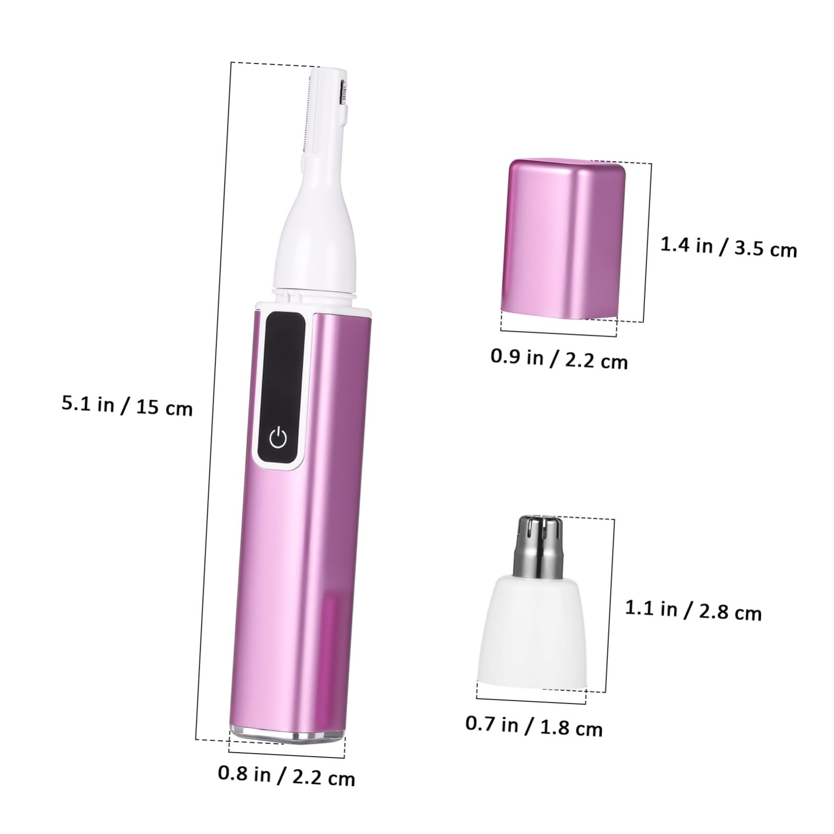 Depilatore Elettrico Donna Ricaricabile USB con Display Digitale Regolabile Velocità Silenzioso e Portatile per Sopracciglia e Naso Epilatore Multifunzionale