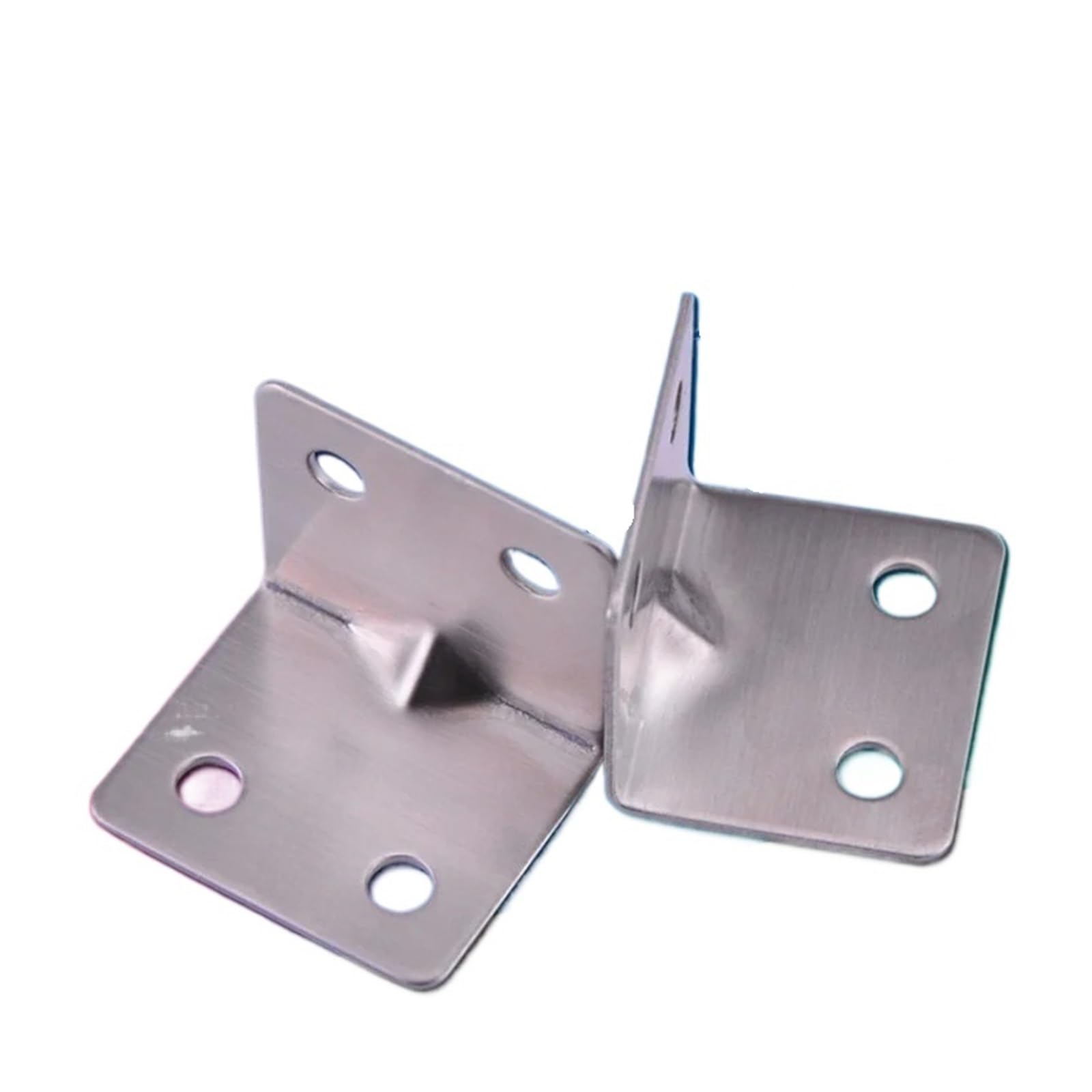 10/50 soportes de ángulo de acero inoxidable de 90 grados. | Soporte Universal for Gabinete Cajón Ventana Muebles de Madera(30X37cm-50set)
