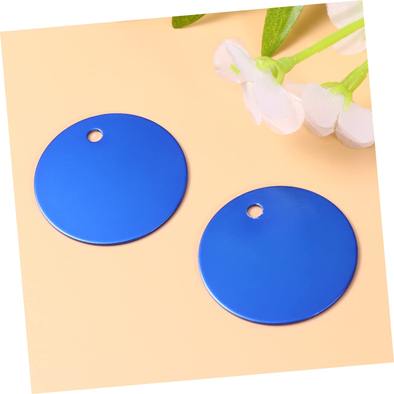 SHINEOFI Tag Vuoto Tag Identificativo Dell'Animale Domestico Per Cani Tag Identificativo Rotondo Dell'Animale Domestico In Alluminio Tag Di Cane Vuoti Rotondi Personalizzati Per Gli