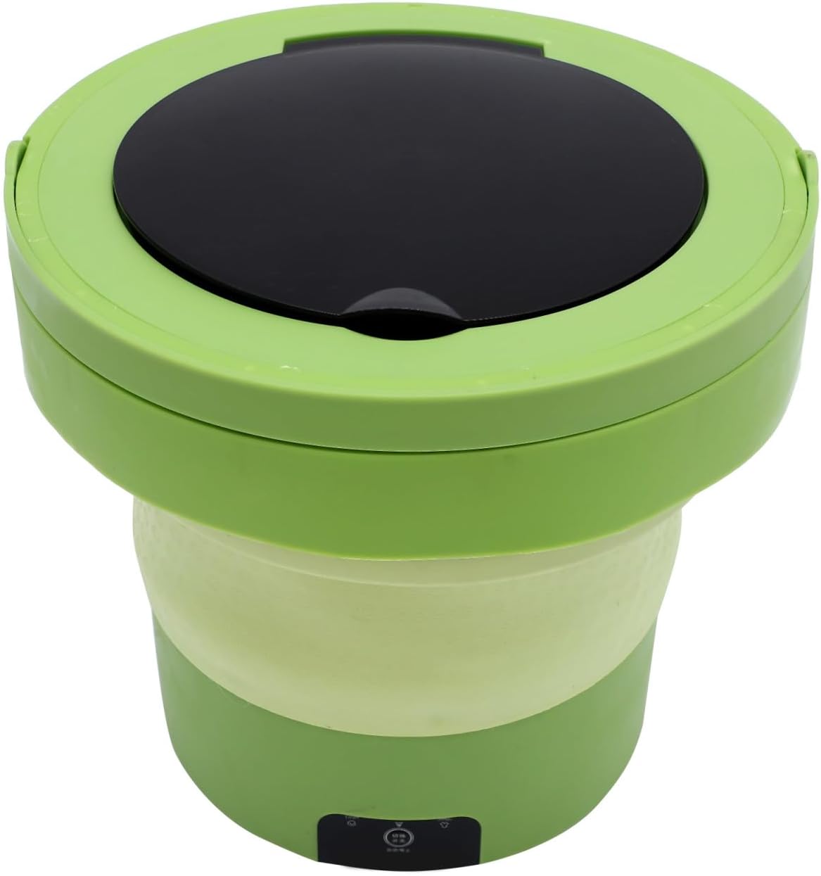 Portable 6l Mini Foldable Washing Machine with US Plug, Small Portable Washer for Travel and Camping, Compact Clothes Washer with Spin and Drain Function, Green