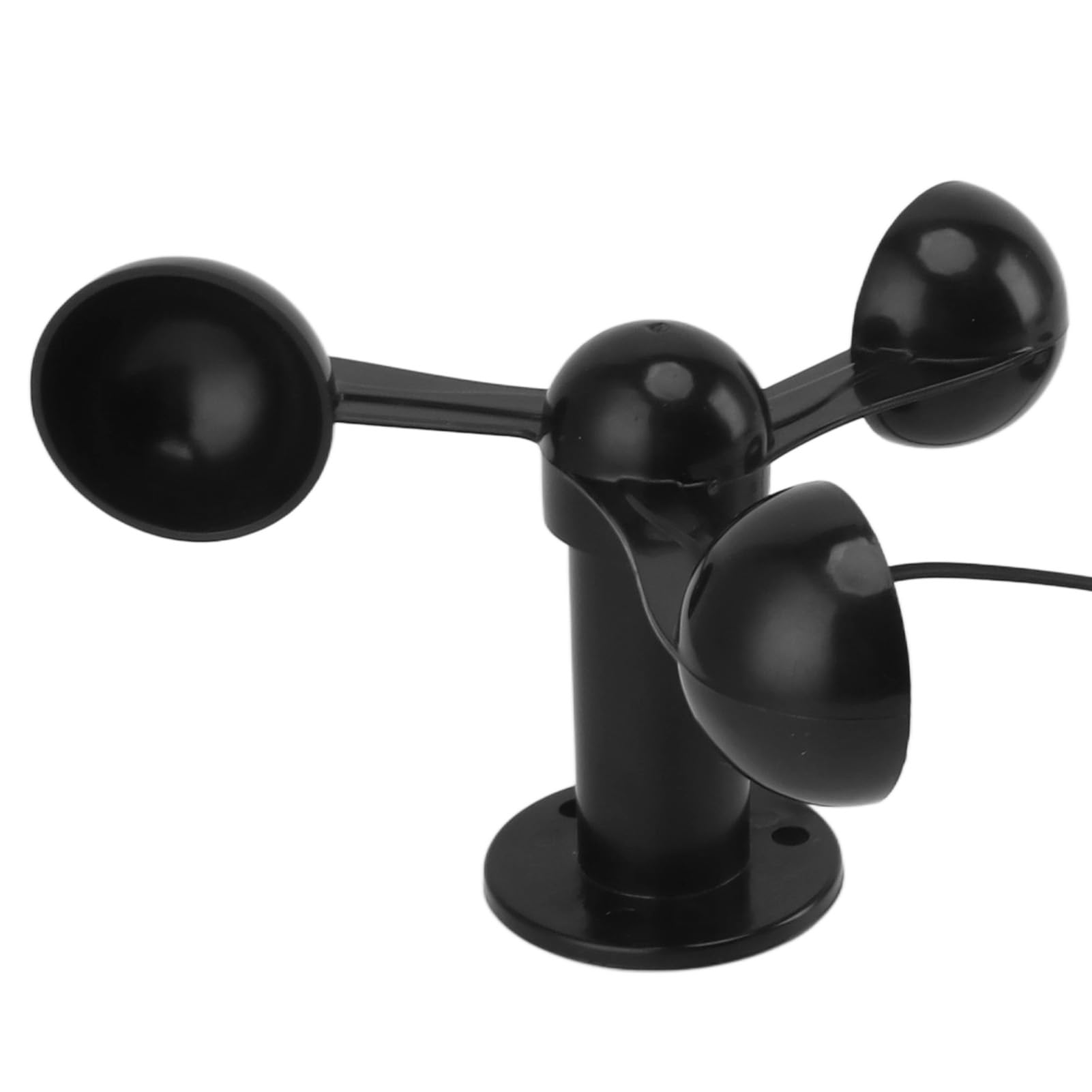 Misuratore di velocità del, Misurazione a 360 Gradi a Tre Tazze Ampio Range 2-12 Livelli Dispositivo di Allarme velocità del Anemometro Digitale con Memoria per Interruzione di Corrente USB