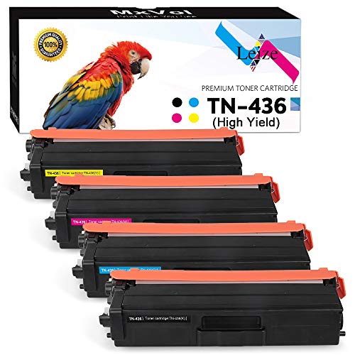 Leize Compatible Brother Tn-436 Tn436 Toner Cartridge Replacement For Tn436Bk Tn436C Tn436M Tn436Y Use For Brother Hl-L8360Cdw Mfc-L8900Cdw Mfc-L8610Cdw Hl-L8260Cdw Printer, 4-Pack #TOP7