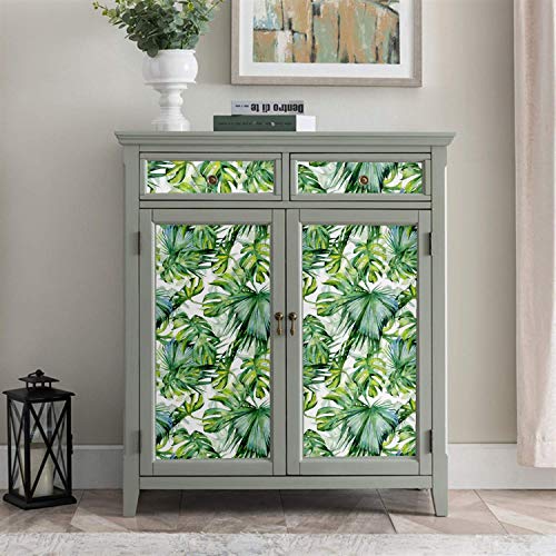 Blooming Wall Peel And Stick Removable Palm Leaf Self-Adhesive Prepasted Wallpaper Wall Mural (025) #TOP4