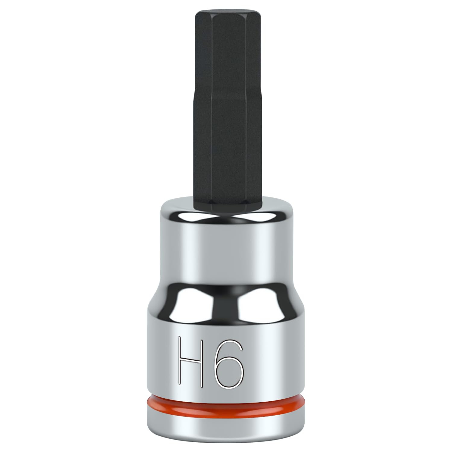3/8 Inch Drive Hex Bit Socket, H6, Full Polished, Premium CR-V &amp; S2 Alloy Steel Head Made for Auto/Mechanical