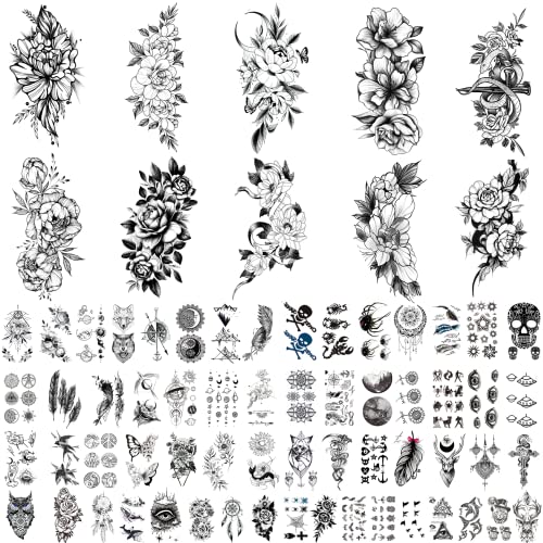 70 Sheets Temporary Tattoos For Women,Fake Tattoos,Temporary Tattoos Adult,Tatoos For Women,Tattoos Temporary Realistic,Bachelorette Tattoos,Tattoos Temporary Realistic #TOP20