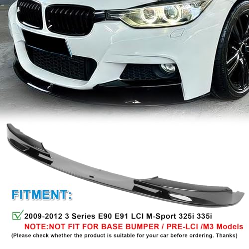 E90 Front Bumper Lip for 2009-2011 BMW E90 LCI 325i 335i M-Sport by KHK - Used condition - Image 3