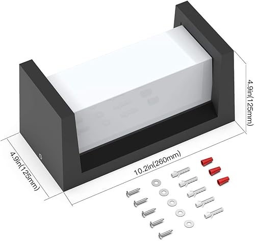 Miniatura 15 de Sytmhoe Lámpara de pared exterior del anochecer al amanecer, accesorios de pared exterior negros de 3000 K, aplique de pared exterior moderno, luz