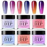 Layhou 6 Farben Nagel-Tauchpulver-Set, Nail Art Dip Powder Kit, schnelltrocknend, keine UV-/LED-Nagellampe erforderlich, für DIY-Salon-Nagel-Art-Maniküre