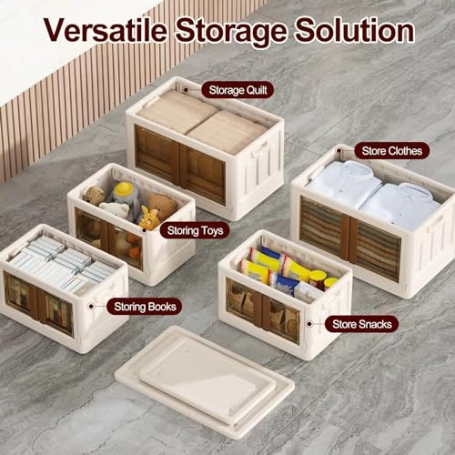 Boîte pliante en plastique avec couvercles pour le rangement de placard et maison