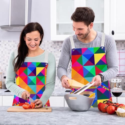 Tablier de cuisine lot de 2 multicolore pour restaurant et bistrot - 6
