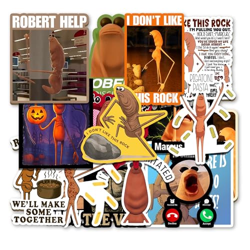 (18PCS) Marcus The Worm Where is Jimbo James Meme Stickers for Men Women, Vrchat Trending Sticker for Cars, Laptop, Scrapbook, and Water Bottles, Made in The USA, Waterproof Decals (3in)