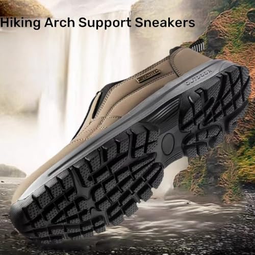 Enjerr Orthopedic Shoes Men,Arch Support Slip On Sneaker,Lightweight Breathable Non Slip Waterproof Comfortable Walking Shoes4