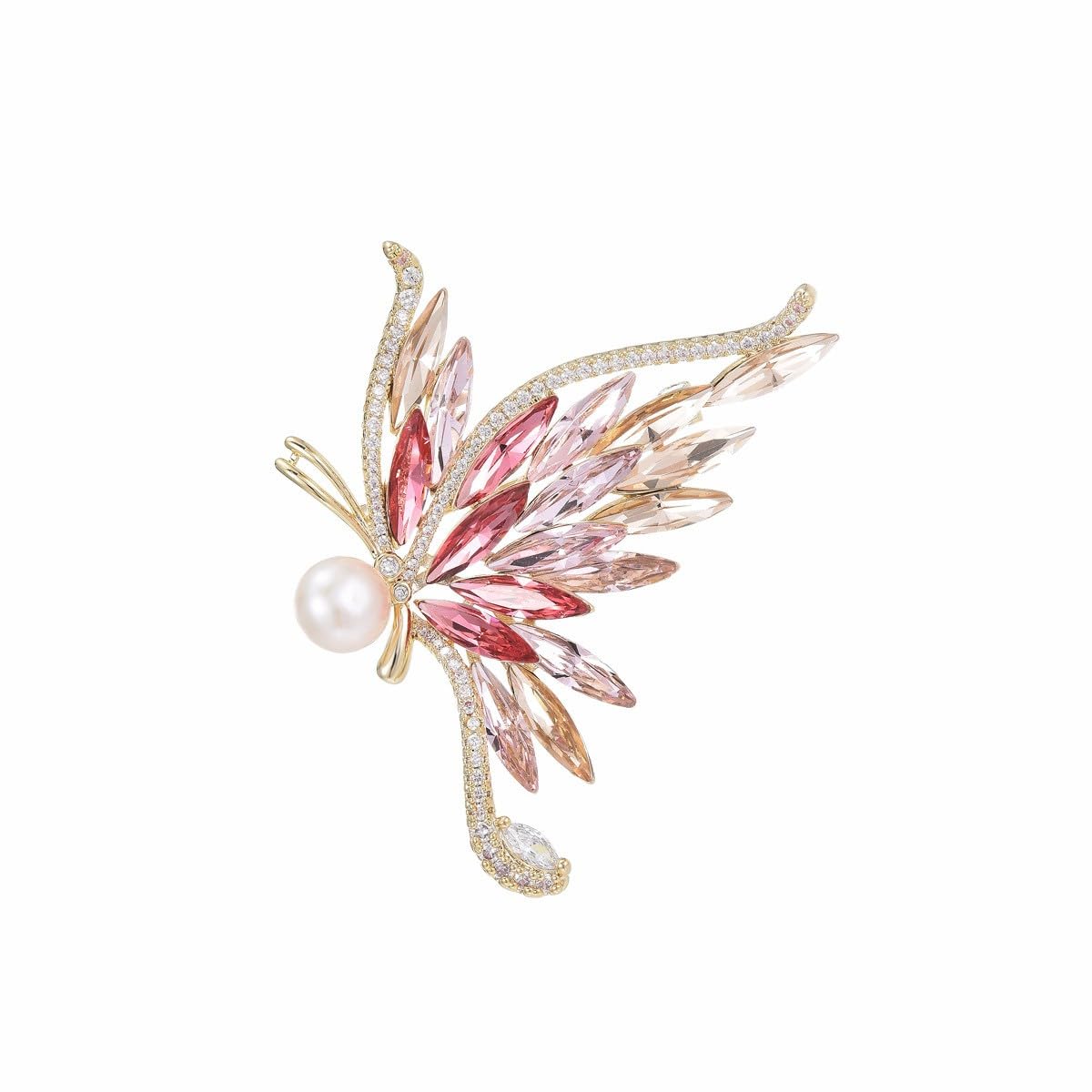 Animal Brooch for Women Girls 18k Gold Plated Animal Brooch Pin Rhinestone Animal Brooch Lapel Pin Jewelry Thanksgiving Day Birthday Wedding Gifts for Mom Wife