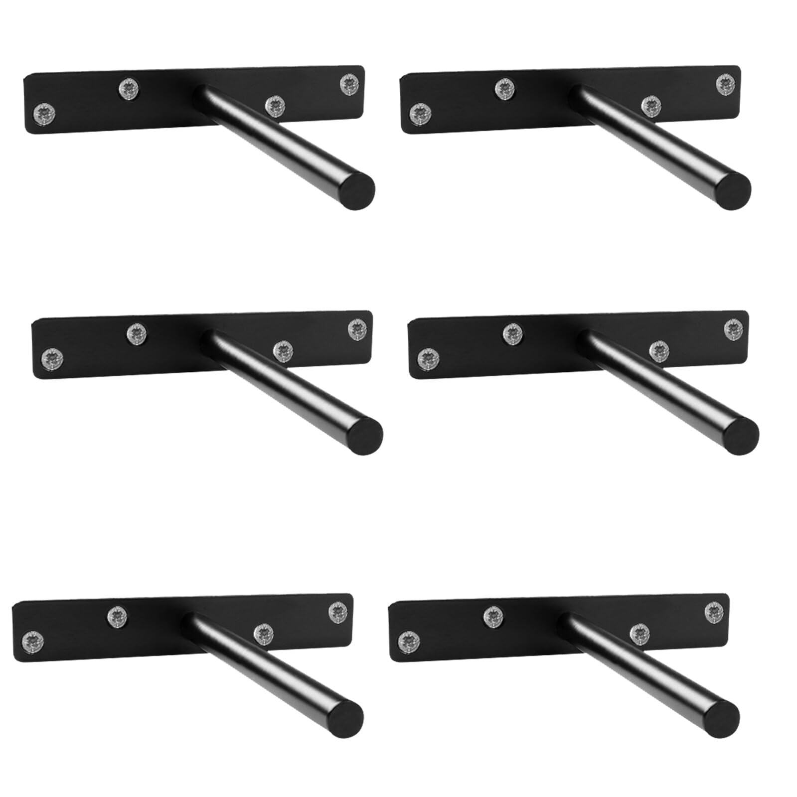 7 Pezzi Supporti Invisibili per Mensole Galleggianti Staffe Nascoste in Pesante Nero Fissaggio Parete per Scaffali Resistenti e Versatili Montaggio Invisibile per Ambienti