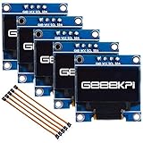 GeeekPi 5PCS 0.96 Inch OLED Module 12864 128x64 White Driver IIC Serial Display Board Module for...