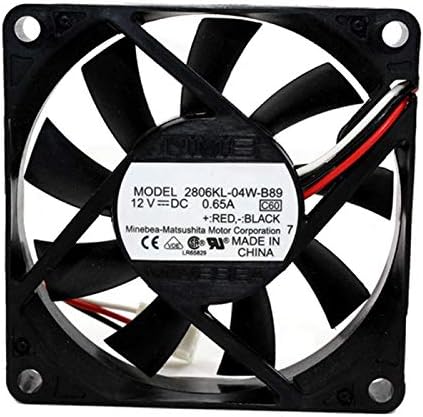 for NMB 2806KL-04W-B89 DC 12V 0.65A 70X70X15mm 3-Wire Server Cooling Fan