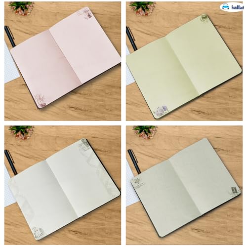 Image of FunBlast Aesthetic Diary for Girls - Kawaii Diaries, Stylish Diary, Notebooks Diary for School, Home, Office, Travel Diary & Notebook - A5 Size (114 Sheets, 228+ Pages) (Peacock)