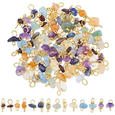 SUPERFINDINGS 84Pcs Gemstone Charms Cover