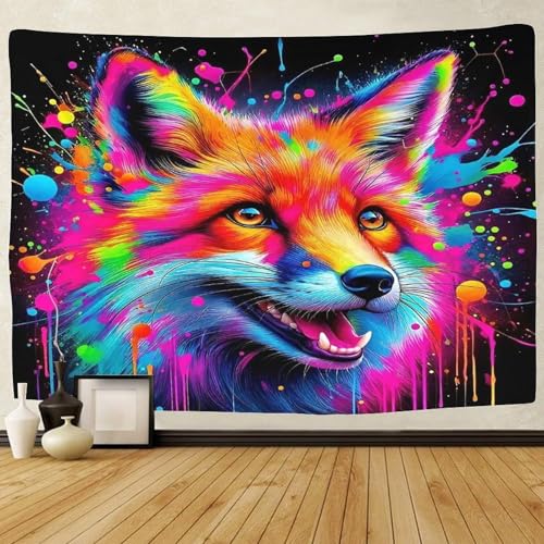 FoxTentures 3D artDécoration de salon grand format 180x230 cm pour habiller un grand pan de mur vide