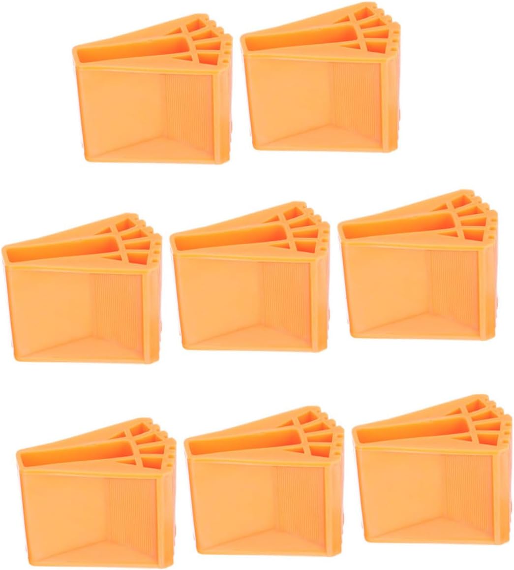 8pcs Ladder Protection Mats: Non-Slip Rubber Step Ladder Legs Feet Replacement Pads Caps for Floor Safety Projects Accessories