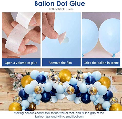 Image of Party Propz Blue Balloons for Decoration - Pack of 84 Pcs Birthday Decoration Items for Boy | Blue Theme Decoration's Kit | Metallic Balloons for Decoration's | Balloon for Birthday (Latex)