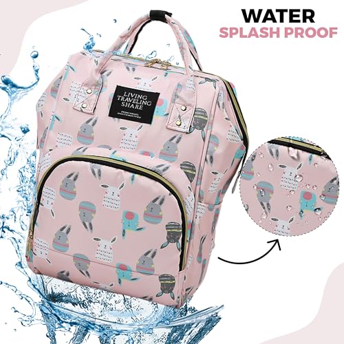 Image of Kraptick Diaper Bags Backpack, Diaper Bags for Mom for Travel, Baby Diaper Bag, Maternity Bags for Mother and Baby, Nursing Bags for Mothers, Diaper Bag Handbag (ANIMAL PRINTED)