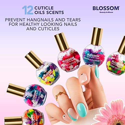 Blossom Hydrating, Moisturizing, Strengthening, Scented Cuticle Oil, Infused With Real Flowers, Made In Usa, 0.42 Fl. Oz, Strawberry #TOP3