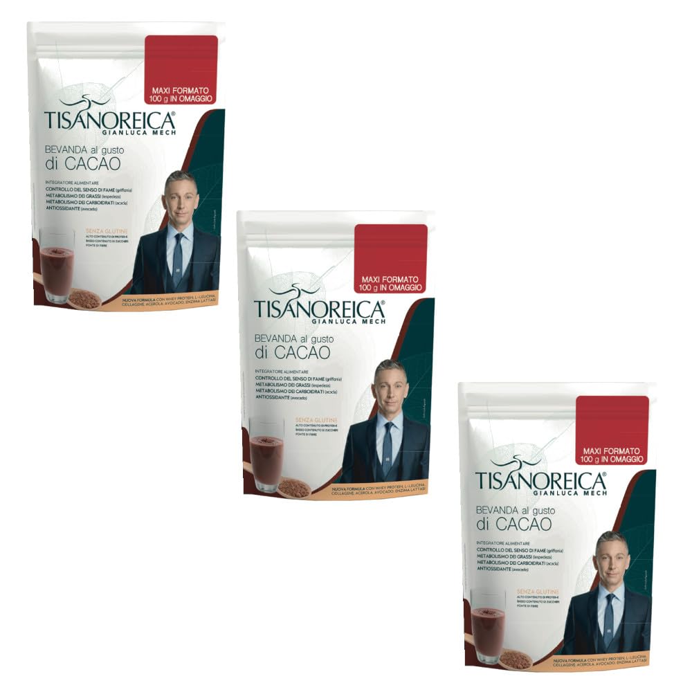 Gianluca Mech Dieta Tisanoreica Bevanda Cacao 500 gr | 3 Confezioni (OOS)
