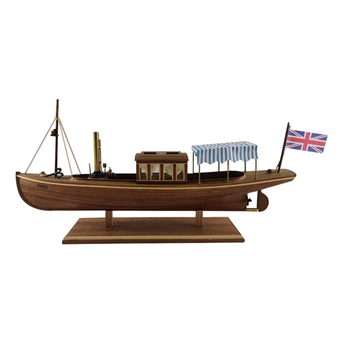 Mious 1/26 Scale Wooden Louise Steamship Model for Adult, DIY Wooden Historic Boat Model, Creative Desktop Display Toy Decoration