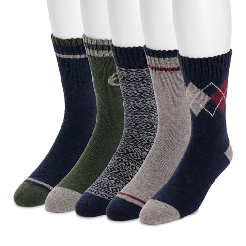 MUK LUKS Men's 5 Pack Wool Socks2