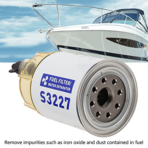 SUNGOOYUE Séparateur d'eau de Carburant Marin, S3227 Séparateur d'eau D'huile Filtre à Carburant de Remplacement Accessoire de Bateau de Yacht