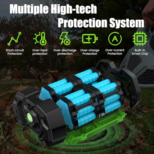 Image of 2Pack 5000mAh 56V Replacement Battery for EGO 56V Battery Lithium ion Compatible with EGO Battery 56Volt Cordless Tools (Green)