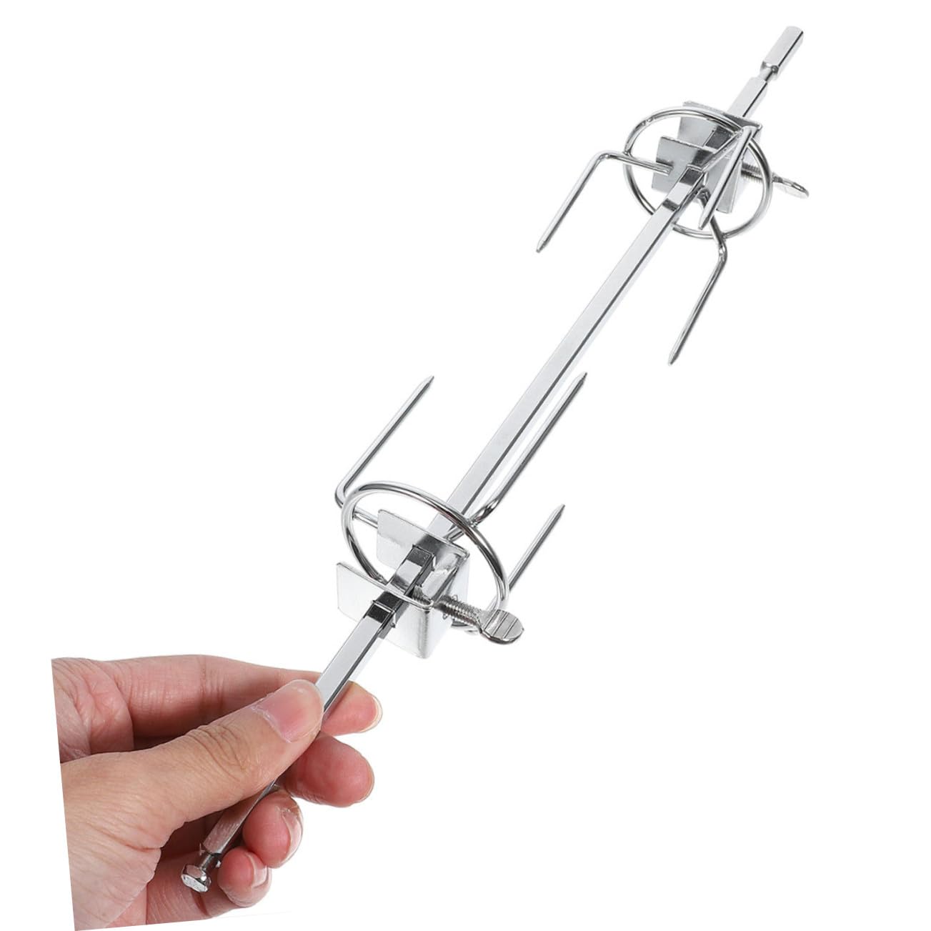 2 Impostati Forchette Rotanti in per Spiedo Elettrico Forchette Bbq Resistenti per Arrosto Tacchino e Pollo Utensili da Facili da Pulire per Friggitrice ad Aria e Elettrico