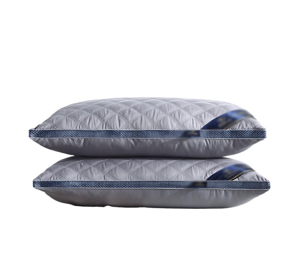 MFJGHU Hotel Pillow Core Washable 3D Cotton Three-dimensional Quilted Cervical For Sleep(48X74 middle pillow)