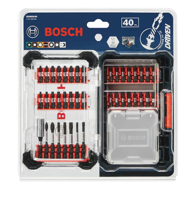 Bosch Lot de 40 embouts hexagonaux en alliage d'acier avec étui