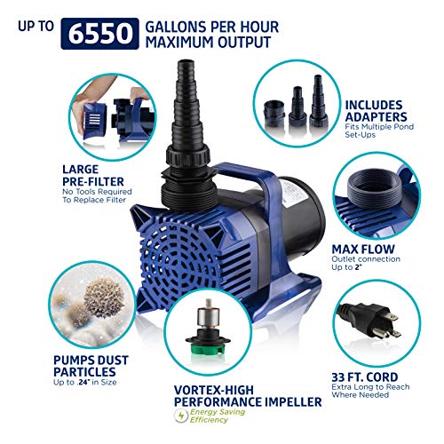 Alpine Corporation 6550 Gph Cyclone Pump For Ponds, Fountains, Waterfalls, And Water Circulation #TOP1