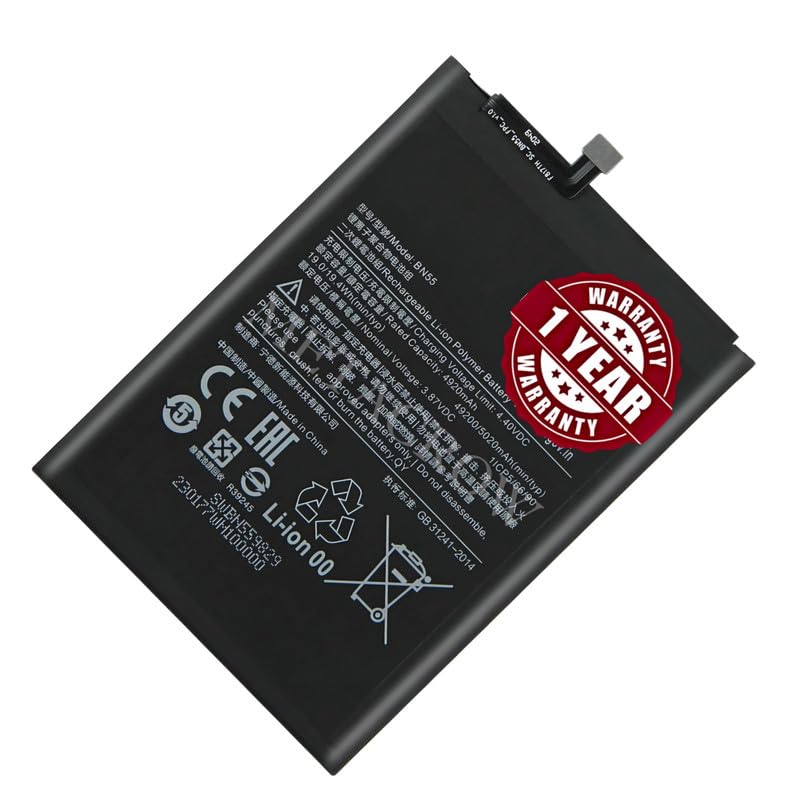 Image of Original BN55 Battery Compatible for Xiaomi Redmi Note 9S - (5020mAh) - 1 Year Warranty JK1