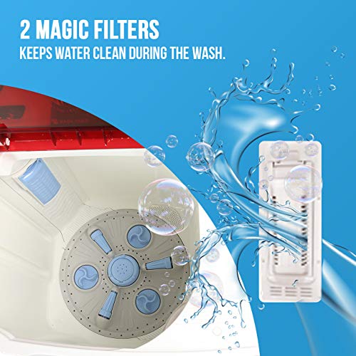 Image of Havells-Lloyd 8.5 Kg 5 Star Semi Automatic Top Load Washing Machine (LWMS85RK2 Red, F Shield Motor)