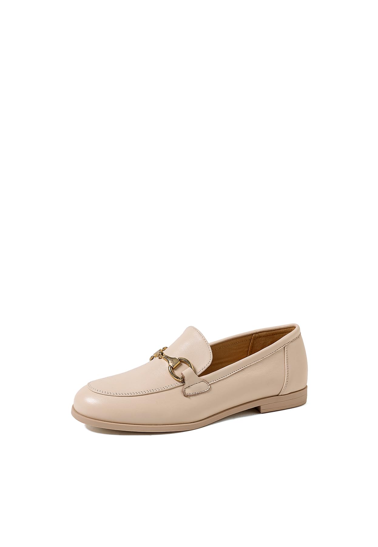 QUEEN HELENA Mocassini di Pelle Bassi con Fibbia Francesine Casual Donna QH7001
