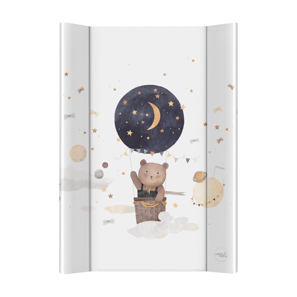 CEBA BABY Materassino avvolgente morbido 50 x 70 cm – Tappetino avvolgente profilato per documenti fissi Basic, Oeko-Tex Standard 100 (Cosmic Bear)