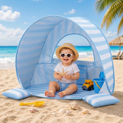 Sino Salected Baby Beach Tent, UPF 50+ Sun Shelter, Pop Up Beach Canopy - image 1