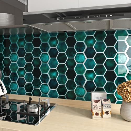 FunStick azulejos verde esmeralda 12x12 para transformar tu cocina o baño con estilo moderno 6