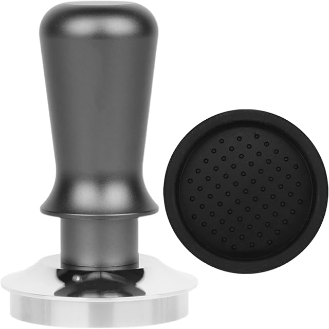LEUOVE 51mm Espresso Calibrated Tamper Provide 30lbs of Tamp Pressure Get a Level Tamp and Level Puck, Coffee Tamper with Silicone Mat, Stainless Steel Base Aluminium Handle