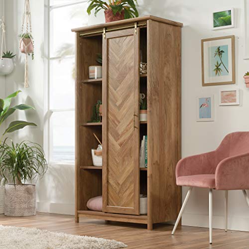 Image of Sauder Coral Cape Storage Cabinet /Pantry Cabinet, Sindoori Mango Finish