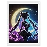 美少女戦士セーラームーン ダイヤモンドアート ダイヤモンドペインティング 全面貼 ダイヤモンドアート スクエア DIY 手芸 刺しゅうキット 芸術品 装飾（四角いビーズ）