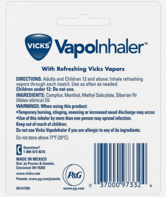 Vicks Inhaler With Keychain 0.5 ml (Pack Of 2)