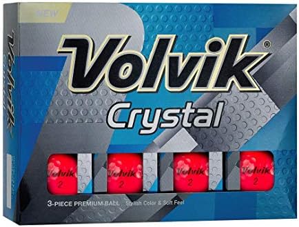 Volvik Crystal Golf Balls, Ruby (One Dozen) - 9731