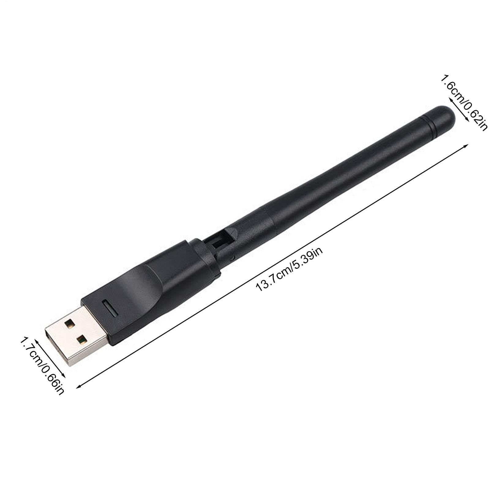 Adaptateur Wifi USB 150 Mbps 2,4 GHz Dongle Sans Fil Grande Antenne Carte Réseau Externe Puce Mt7601