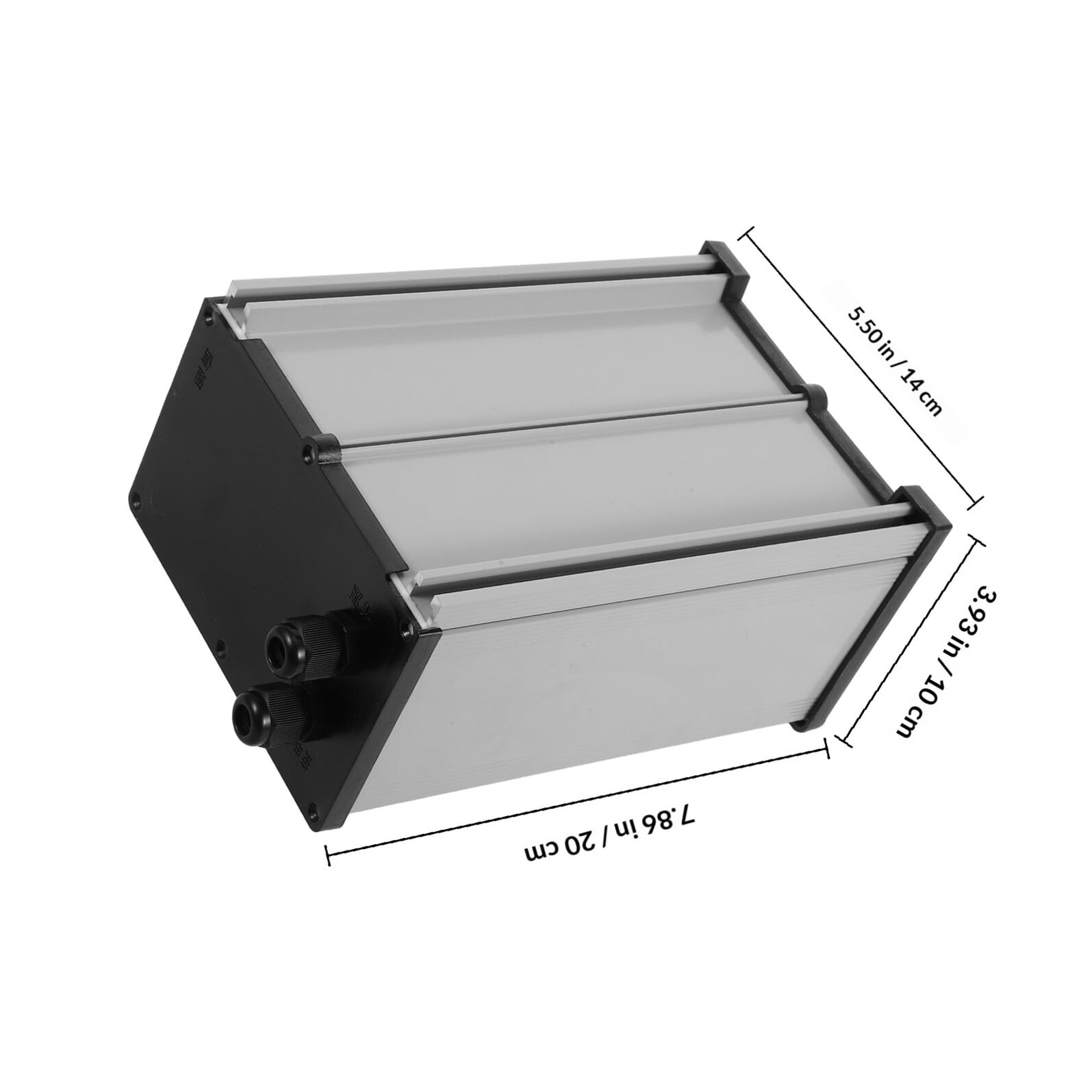 Boîtier Étanche de Rangement pour Batterie Lithium avec Couvercle, Boîtier Robuste en Plastique Argenté pour Stockage D’énergie Solaire, Organiseur Compact pour Éclairage