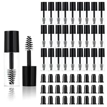 27Pcs Empty Mascara Tubes with Wand Mini 3ml Empty Mascara Bottles with Brush Rubber Inserts Small Sample Size Eyelash Growth packing Tube Container for TravelBlack